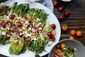 Grilled-Romaine-Salad-with-Cherries-Feta-and-Toasted-Pine-Nuts-l-SimplyScratch.com-8-620x414